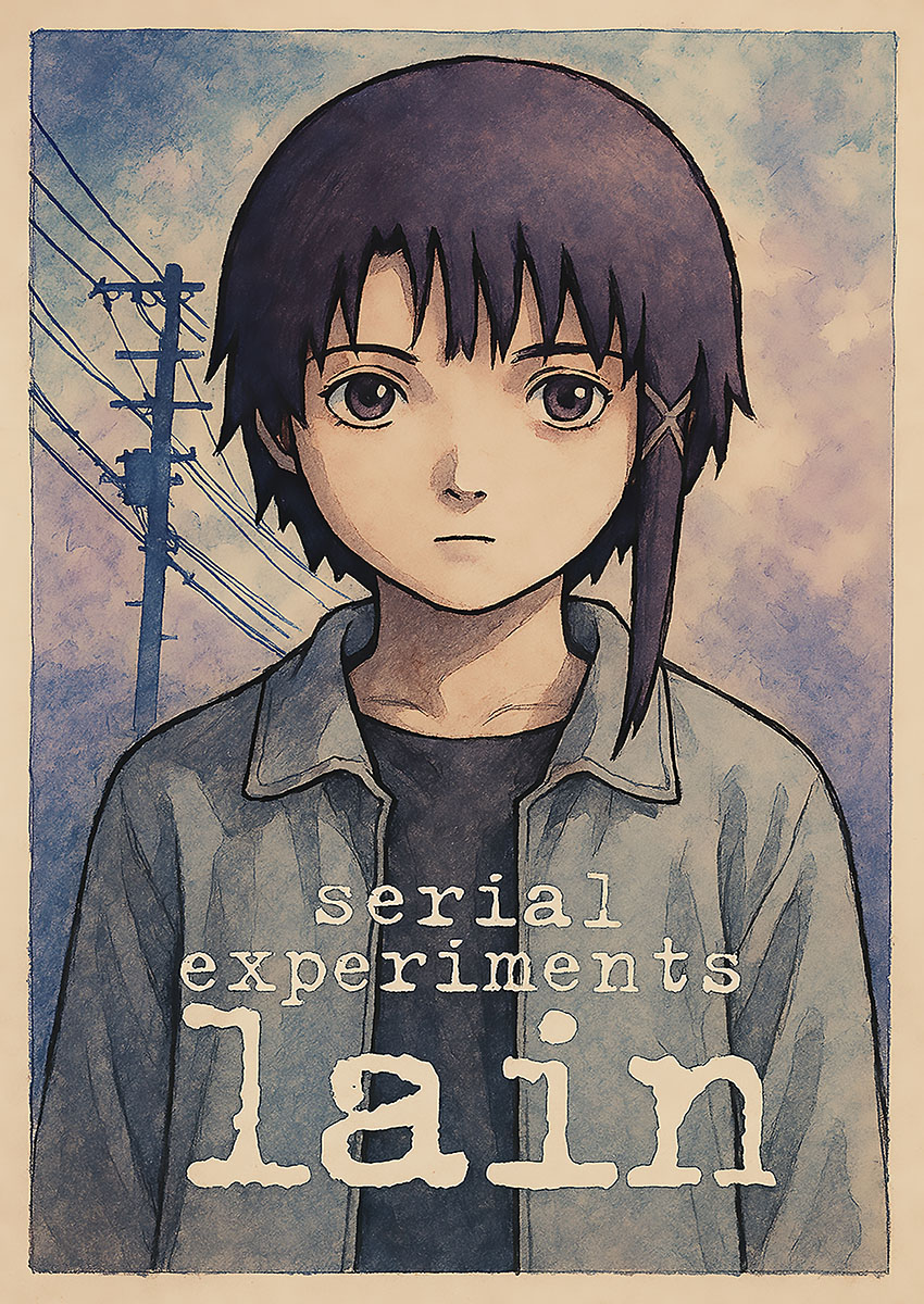 Lain from Serial Experiments Canvas Print & Poster Wall Art - AI PRINT LAB